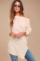Free People Londontown Light Beige Long Sleeve Thermal Top