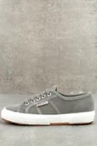 Superga | 2750 Grey Suede Leather Sneakers | Size 6 | Rubber Sole | Lulus
