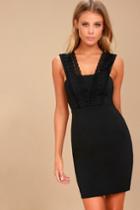Filled With Love Black Lace Bodycon Dress | Lulus