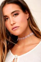 Lulus | Daisy Darling Blush Pink Lace Choker Necklace