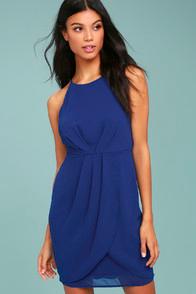 Lulus Best Wishes Royal Blue Dress