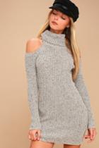 Ppla | Maven Beige Cold Shoulder Sweater Dress | Lulus