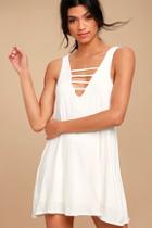 Lucy Love Cage White Mini Dress