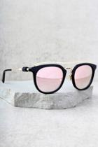 Perverse Lynna Black And Pink Mirrored Sunglasses