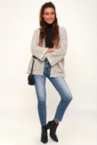 Moon River Oakley Grey Knit Cardigan Sweater | Lulus