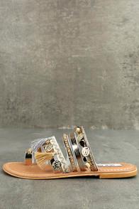 Steve Madden Rippel Metallic Multi Leather Sandals