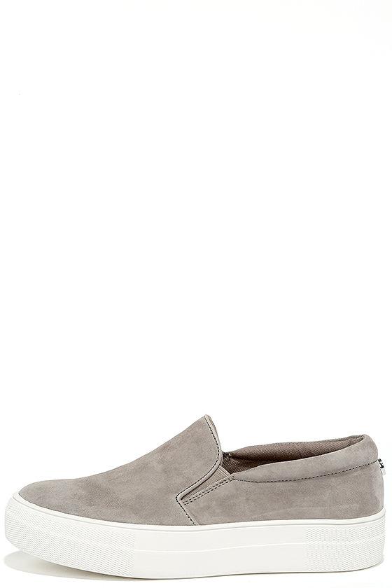 Steve Madden | Gills Grey Suede Leather Flatform Sneakers | Size 10 | Lulus