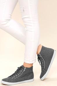 Superga 2224 Polywoolw Grey High-top Sneakers