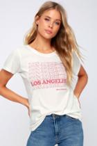 Los Angeles Have A Nice Day White Tee | Lulus