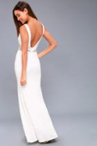 Luella White Beaded Maxi Dress | Lulus