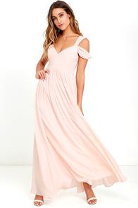 Marine Blu Make Me Move Blush Pink Maxi Dress