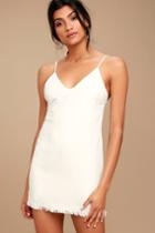 Lulus | Ray Of Light White Dress | Size Large | 100% Rayon