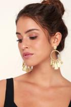 Relle Gold Tassel Statement Earrings | Lulus