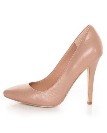 Steve Madden Intrude Blush Leather Pointed Pumps
