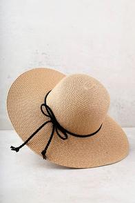 Lulus My Paradise Tan Floppy Straw Hat