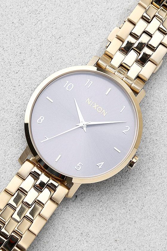 Nixon | Arrow Gold And Taupe Watch | Lulus