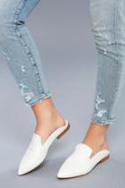 Kristin Cavallari Capri White Leather Snake Loafer Slides | Lulus