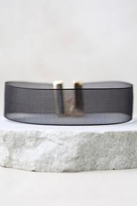 Lulus Tranloev Shape Of My Heart Black Choker Necklace