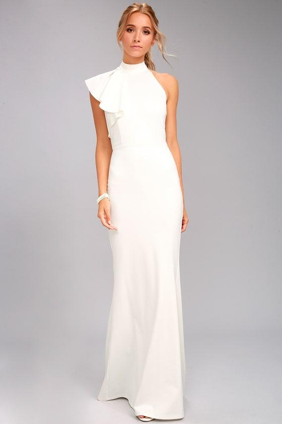 Margaux White One-shoulder Maxi Dress | Lulus