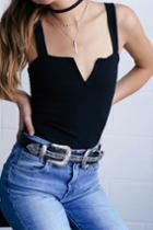 Buckle Down Silver And Black Double Buckle Belt | Lulus