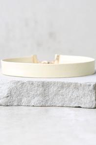 Lulus Without A Doubt Cream Choker Necklace