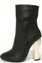 Cape Robbin Naomi Black Lucite Mid-calf Boots