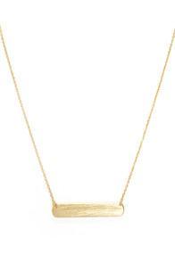 Fame Accessories The Faintest I.d. Gold Id Necklace