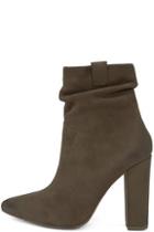 Steve Madden Ruling Taupe Nubuck Leather Booties