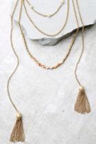Lulus Extraordinary Talent Pink And Gold Layered Necklace