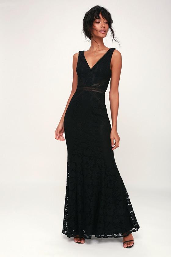 My Forever Black Lace Maxi Dress | Lulus