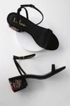 Jessie Black Suede Beaded Ankle Strap Heels | Lulus