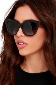 Woodzee Kourtney Gradient Lens Ebony Wood Sunglasses