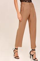 Evidnt Larkyn Light Brown Trouser Pants | Lulus