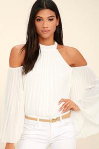 Lulus Cheerful Little Earful White Top