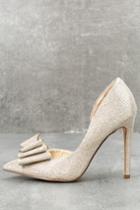 Betsey Johnson Prince Gold D'orsay Pumps | Lulus