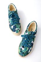 Qupid Ambar Green Multi Tropical Print Espadrille Sneakers | Lulus