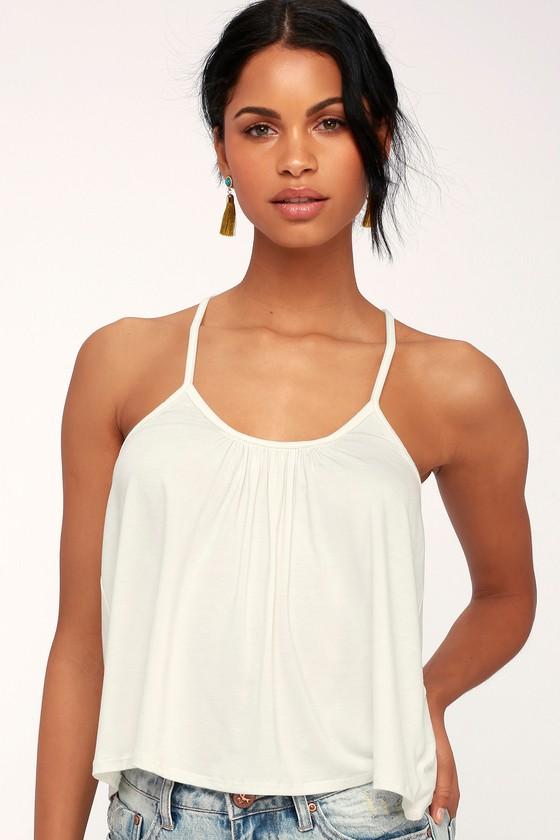 Renown Ivory Tie-back Tank Top | Lulus