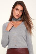 Cup Of Chamomile Grey Knit Cardigan Sweater | Lulus