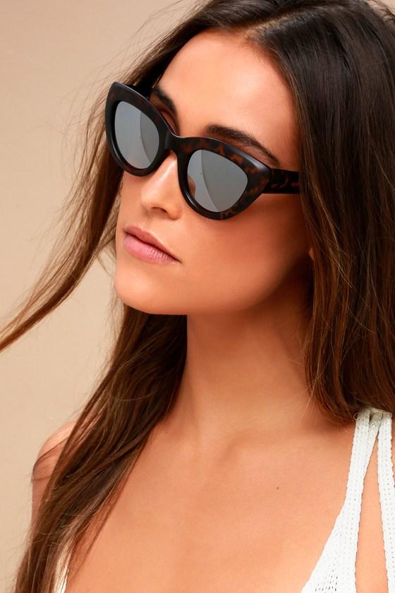 Whew Tortoise Mirrored Cat-eye Sunglasses | Lulus