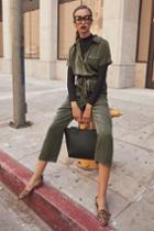 Jacintha Olive Green Satin Short Sleeve Jumpsuit | Lulus