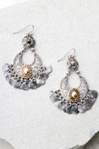 Lulus Going Places Gold And Silver Earrings