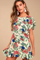 Tavik Layne Beige Floral Print Dress