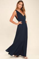 Strictly Ballroom Navy Blue Maxi Dress | Lulus
