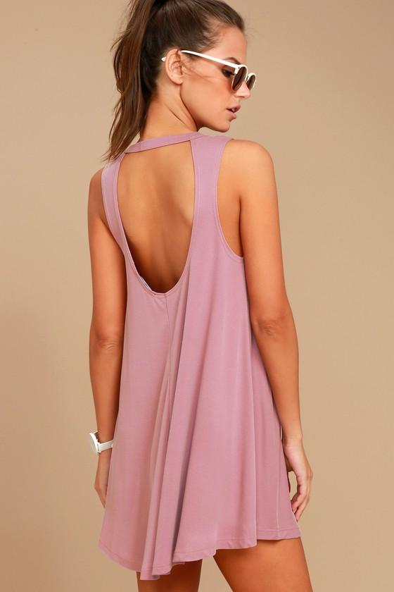Lulus | Chasing Sunshine Mauve Swing Dress | Size X-large | Pink