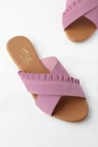 Rebels Daray Lilac Leather Slide Sandal Heels | Lulus