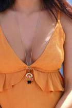Chic Scenario Gold And Tortoise Acrylic Necklace | Lulus