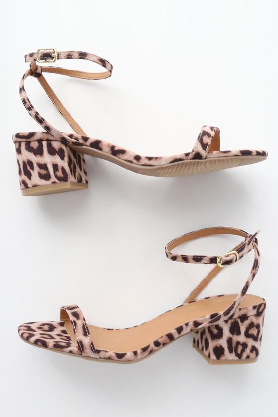 Julie Leopard Suede Ankle Strap Heels | Lulus