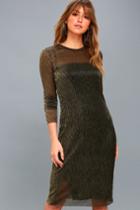 Stone Row | Keep It Fly Black And Gold Long Sleeve Midi Dress | Lulus