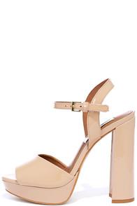 Steve Madden Kierra Blush Patent Leather Platform Heels