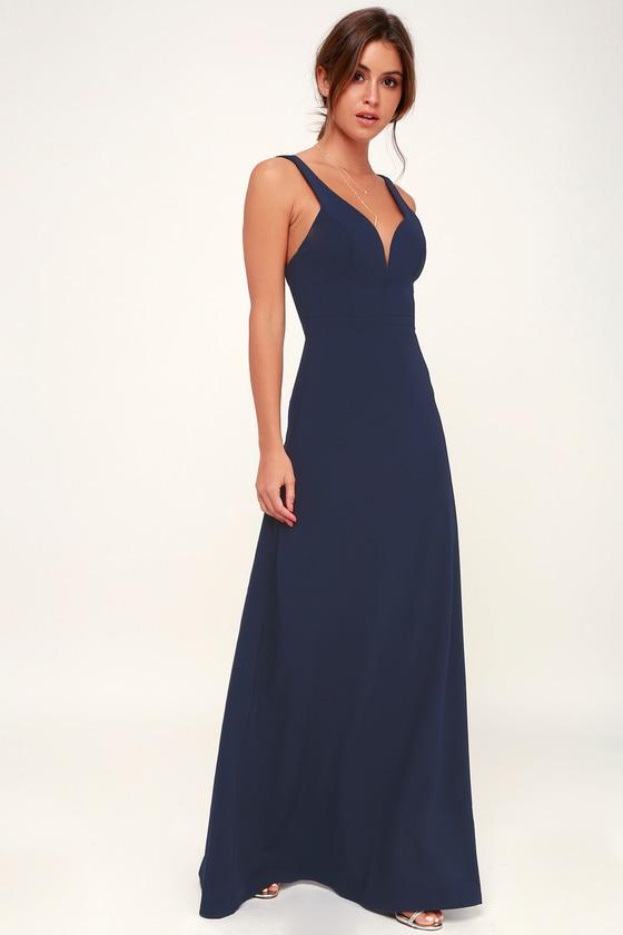 Glamour Than This Navy Blue Maxi Dress | Lulus
